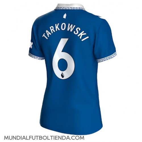 Camiseta Everton James Tarkowski #6 Primera Equipación Replica 2023-24 para mujer mangas cortas
